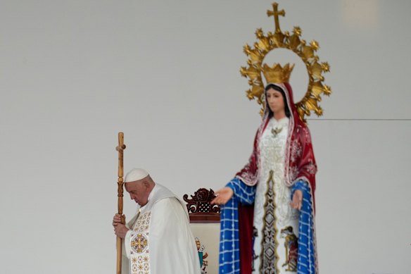 Leading Mass at Gelora Bung Karno Stadium in Jakarta, Indonesia on  September 5, 2024.