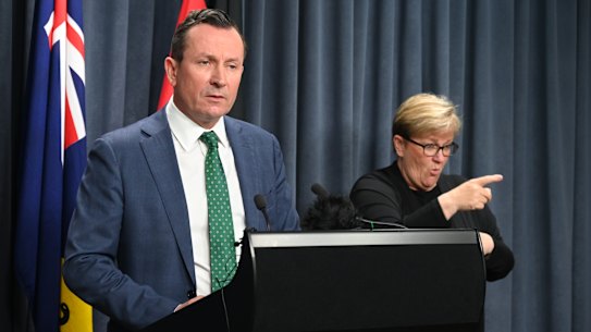 WA Premier Mark McGowan speaks during a press conference on Friday, December 18. Picture: Peter de Kruijff