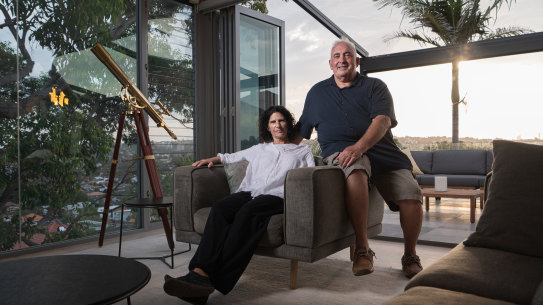 Yvonne Strasser and her husband Cary Fraser at their home for sale in North Bondi