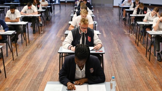 HSC exams at Penola Catholic College in Emu Plains. 
