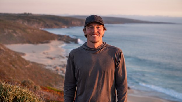 Cam Bostock hiking along the Bald Head Trail in Albany.
