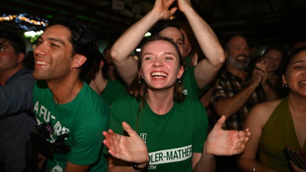 Queensland Greens supporters were overjoyed on election night.