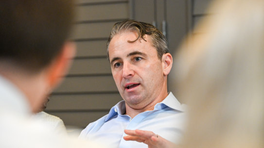 CBA chief Matt Comyn unveiled a $2.5 billion profit in the September quarter.