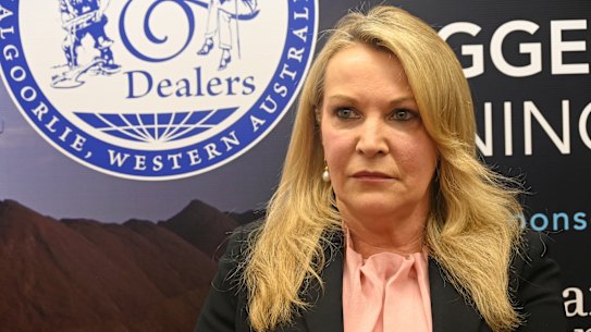 Fortescue chief executive Elizabeth Gaines on the sidelines of the Diggers and Dealers conference in Kalgoorlie.