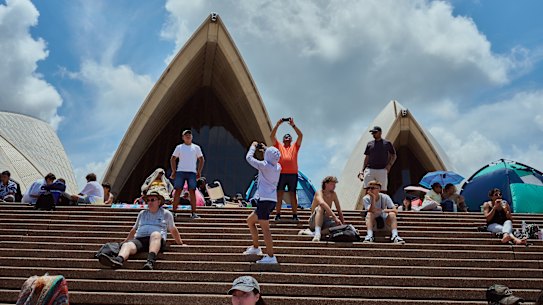 The monumental steps at the Opera House.