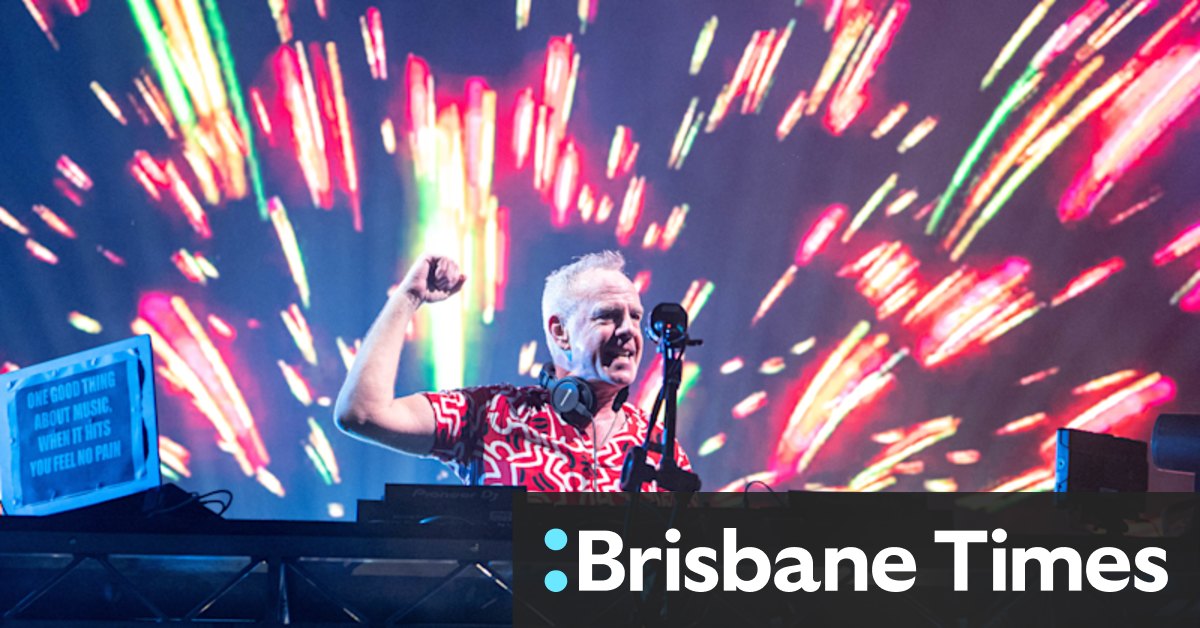 Fatboy Slim fires up Perth crowd to eat, sleep, rave, repeat