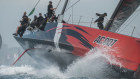 Andoo Comanche sails out of the Sydney Heads at the start of the Sydney Hobart Yacht Race.