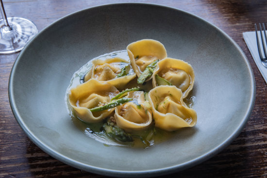 Tortelli filled with asparagus, goat’s cheese and wild garlic sings of the fragility of seasons, food, life.
