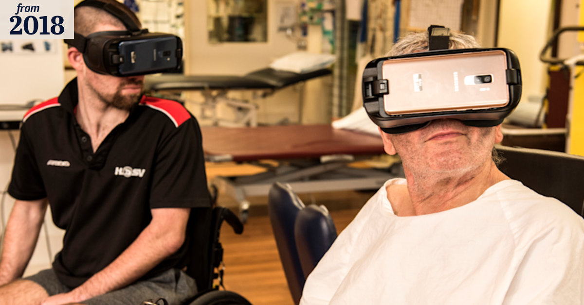 Joshua is a paraplegic but through VR is experiencing the joys of walking