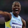 America’s sprint queen was stunned in the 100m. The real shock came before it started