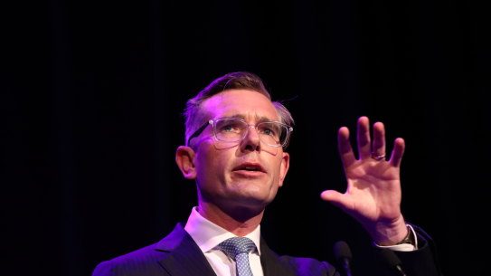 Tight-lipped: NSW Premier Dominic Perrottet.