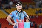 Nathan Cleary after claiming the Wally Lewis Medal, awarded to player of the series.