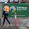 Suburban Rail Loop works at Glen Waverley.