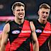 Zach Merrett of the Bombers looks dejected after losing to the Hawks.
