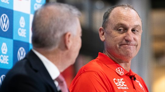 John Longmire won the 2012 premiership with the Sydney Swans.