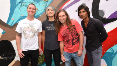 Punk legends the Hard-Ons (from left) Murray Ruse, Ray Ahn, Peter Black and Keish de Silva.