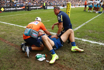 Eels winger Sean Russell could not breathe after suffering two broken ribs and a punctured lung.
