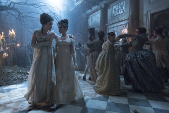  Lady Pole (Alice Englert) and Arabella (Charlotte Riley) in the television adaptation of Susanna Clarke's Jonathan Strange and Mr Norrell.