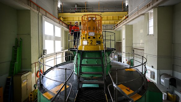 Simon Kelley, AGL’s head of hydro, at the Clover power station in Mt Beauty.
