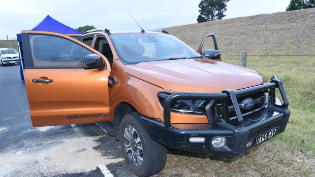 Police believe this orange ute is linked to Mitat Rasimi's death.