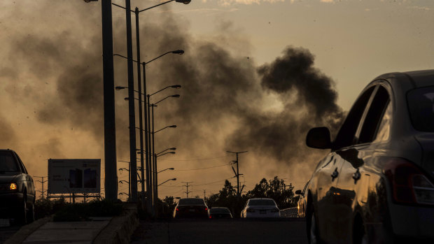 There is widespread gang violence in Mexico. This image shows the aftermath of a gunfight in Culiacan in October.