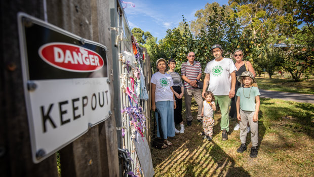 Community garden plot holders who have been locked out of the community garden at the Collingwood Children’s Farm rallied on Saturday.