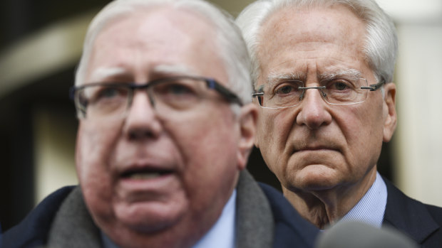 Conspiracy theorist Jerome Corsi, left, said he would be happy to testify against former associate Stone.