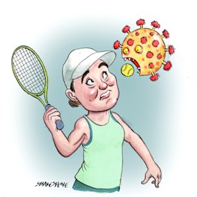 Ashleigh Barty. Illustration: John Shakespeare