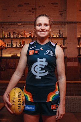 AFLW Carlton 明星塔拉·博哈娜 (Tara Bohana)。