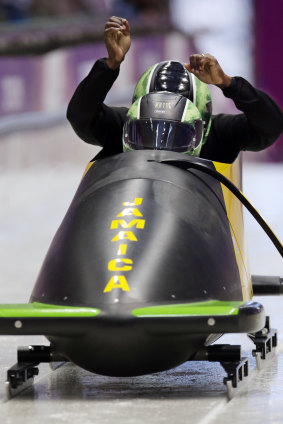 Jamaica did not have a men's representative in bobsled at the last Winter Games. Pictured here is the two-man team from 2014.