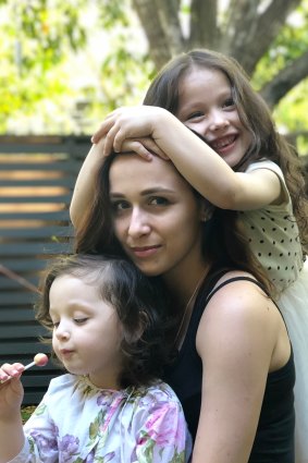 Everly with her two older sisters Piera and Ava.