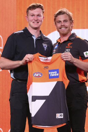 Strike two: GWS matched the Blues’ bid for Tom Green (left).