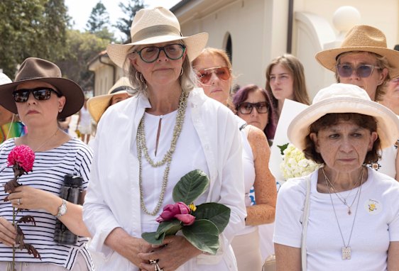 Governor-General Sam Mostyn at Bondi Beach on Sunday.