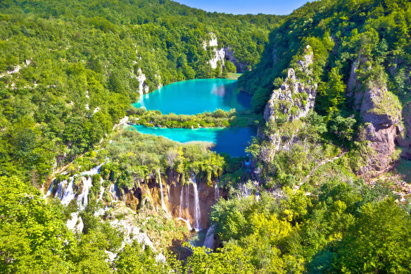 Waterfalls of Plitvice Lakes National Park, Croatia 