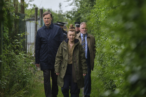 David Morrissey, Leslie Manville and Robert Glenister in the gripping British thriller Sherwood.