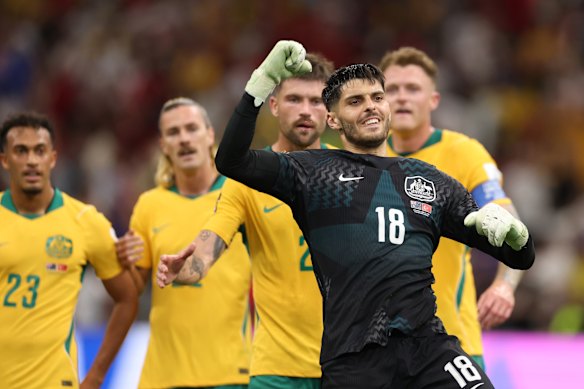 Patrick Beach after a superb game against Turkey.