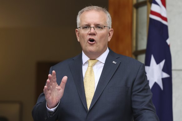 Prime Minister Scott Morrison says the new submarine port will have “long-term economic benefits”. 