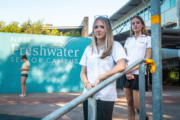 Tilly Podvonich and Sunny Elliot are year 11 students at Freshwater Senior Campus.
