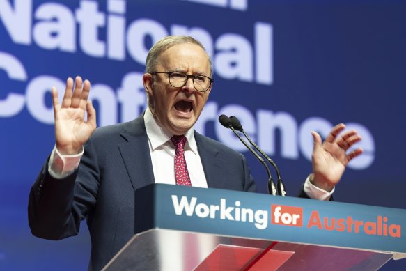 Anthony Albanese revved up Labor supporters about the upcoming Voice referendum.