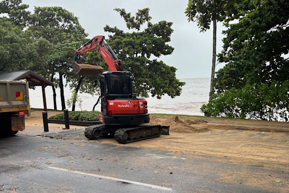 Crews start the clean-up.