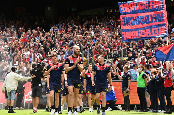 Celebrating a Melbourne flag with a grand final win at the MCG is driving the Demons.