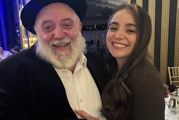 Reuven Morrison with his daughter, Sheina Gutnick.