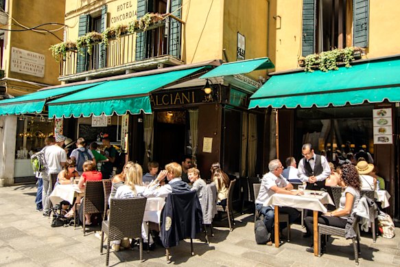 Dining in Venice.