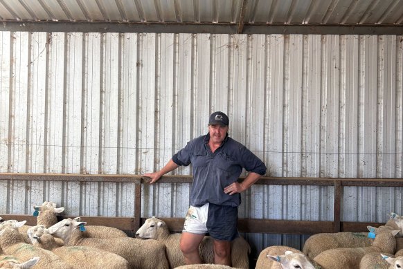 LambPro business owner Tom Bull on his Kinross property in Holbrook, in the NSW Riverina. 