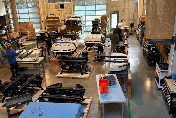 BRINC’s drone factory in Seattle. Amid concerns about privacy, the company says it has an automated transparency dashboard.