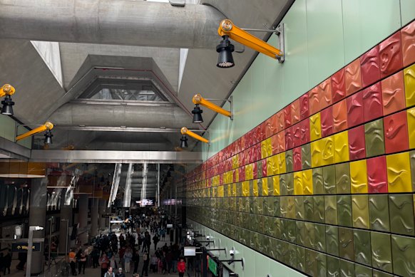 Vernal Glade by Patricia Piccinini at Parkville station.