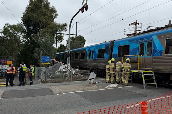 The crash scene on Wednesday.