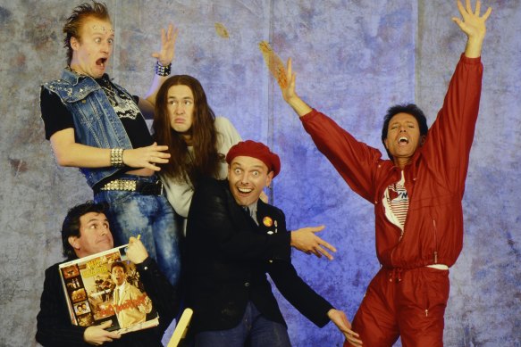 The Young Ones with Cliff Richard in 1986.