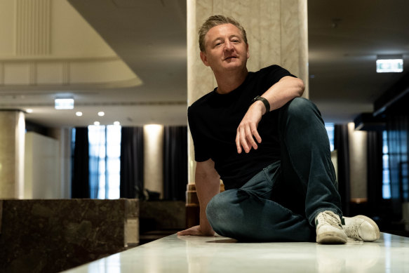 Chef Luke Mangan on the site of his new Luke’s Kitchen, which will open in January in the new Kimpton Sydney hotel.