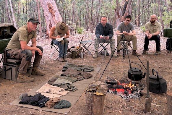 Course participants learn in an outdoor classroom.